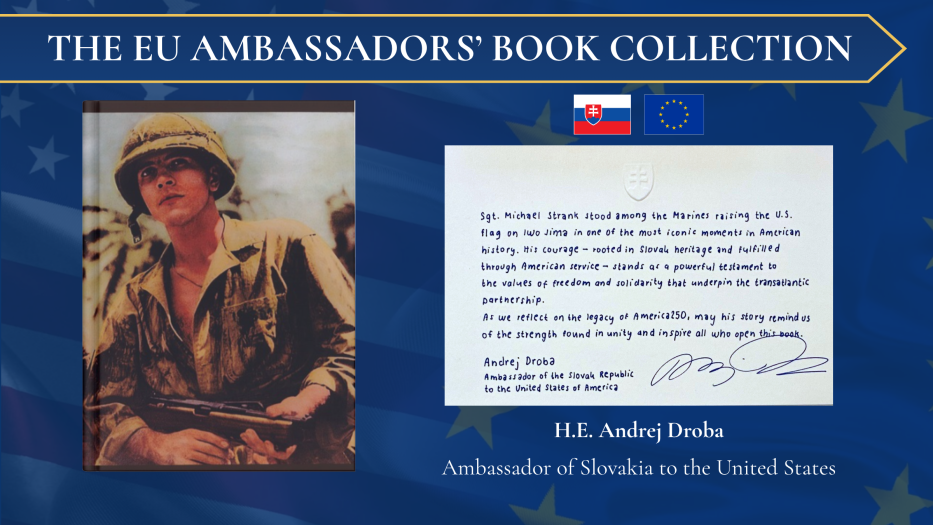 Book cover and letter from Slovak Ambassador to US