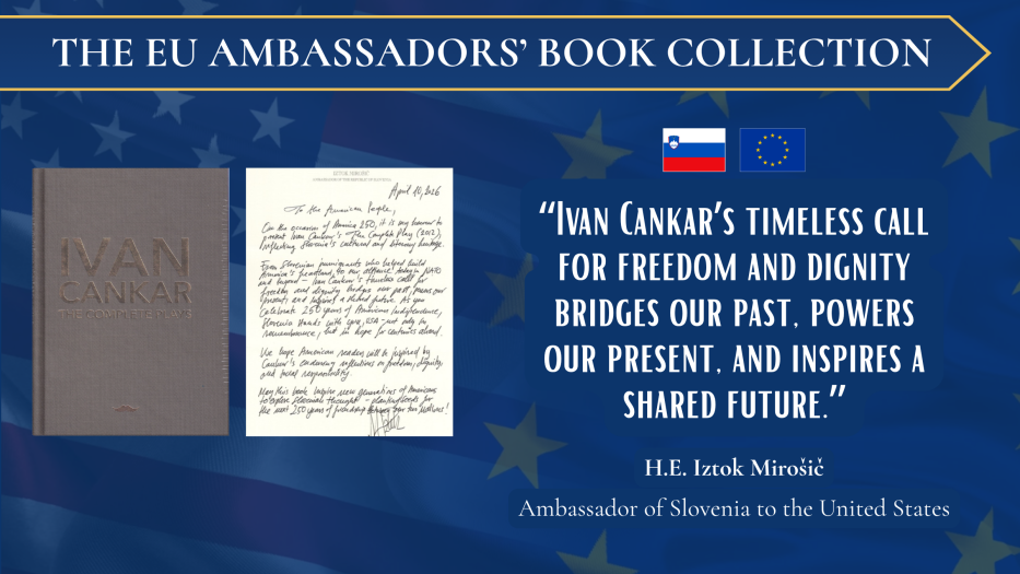 Book cover and letter from Slovenian Ambassador to US