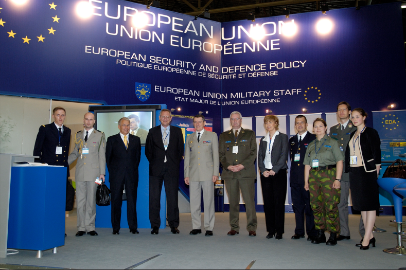 EUMS Team at the EUMS stand at Eurosatory 
