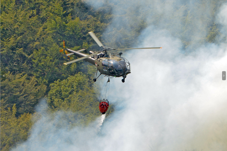 A firefighting operation as part of EUFOR Operation ALTHEA 
