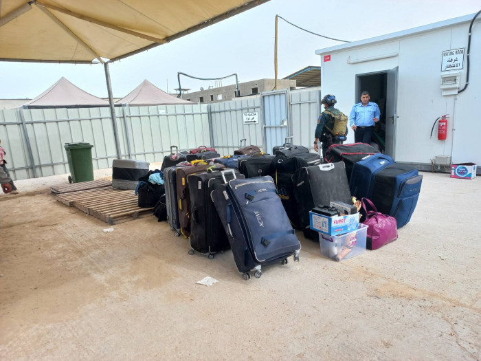 Suitcases stored and ready. 