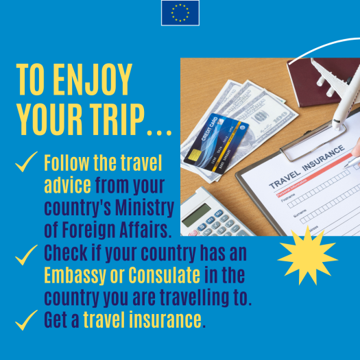 Social media card - Tips on travelling abroad this summer