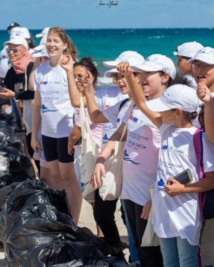 Beach clean-up in Tunisia