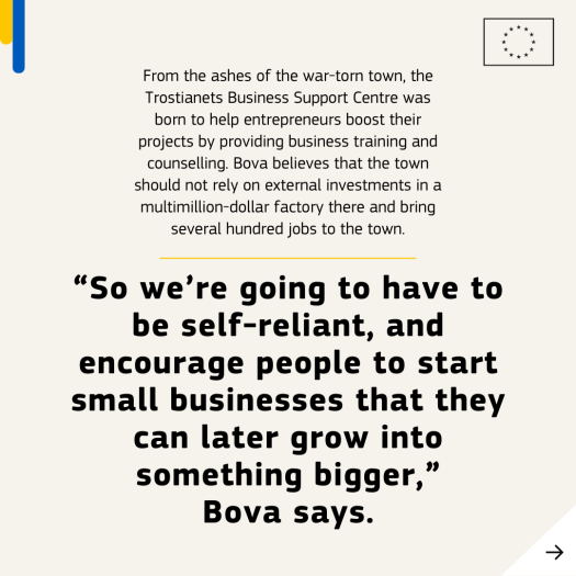Testimonial of Bova highlighting the importance of entrepreneurship