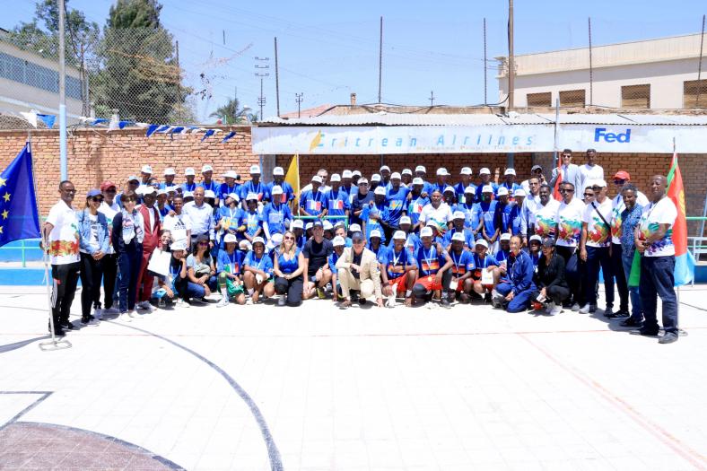 Group photo with players, organizing committees, Member States and EU