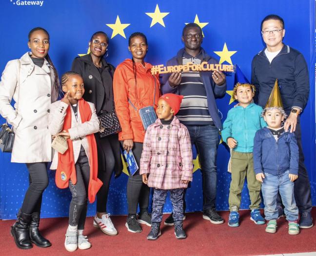 People in the European Film Festival in Botswana