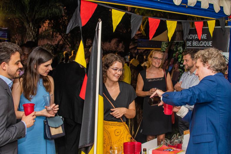 Vue stand de la Belgique au food village