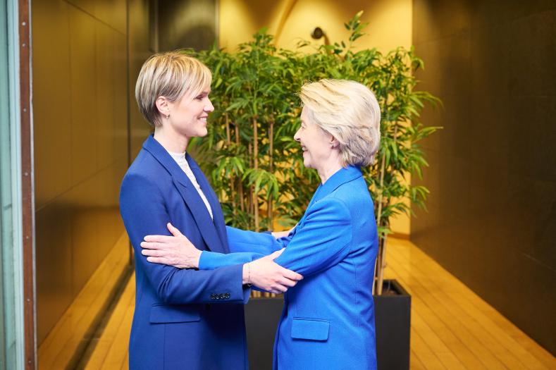 Kristrún Frostadóttir and Ursula von der Leyen