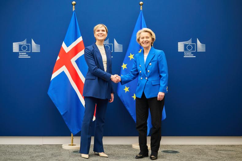 Kristrún Frostadóttir and Ursula von der Leyen