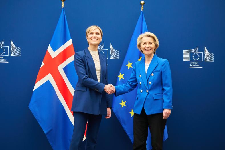Kristrún Frostadóttir and Ursula von der Leyen