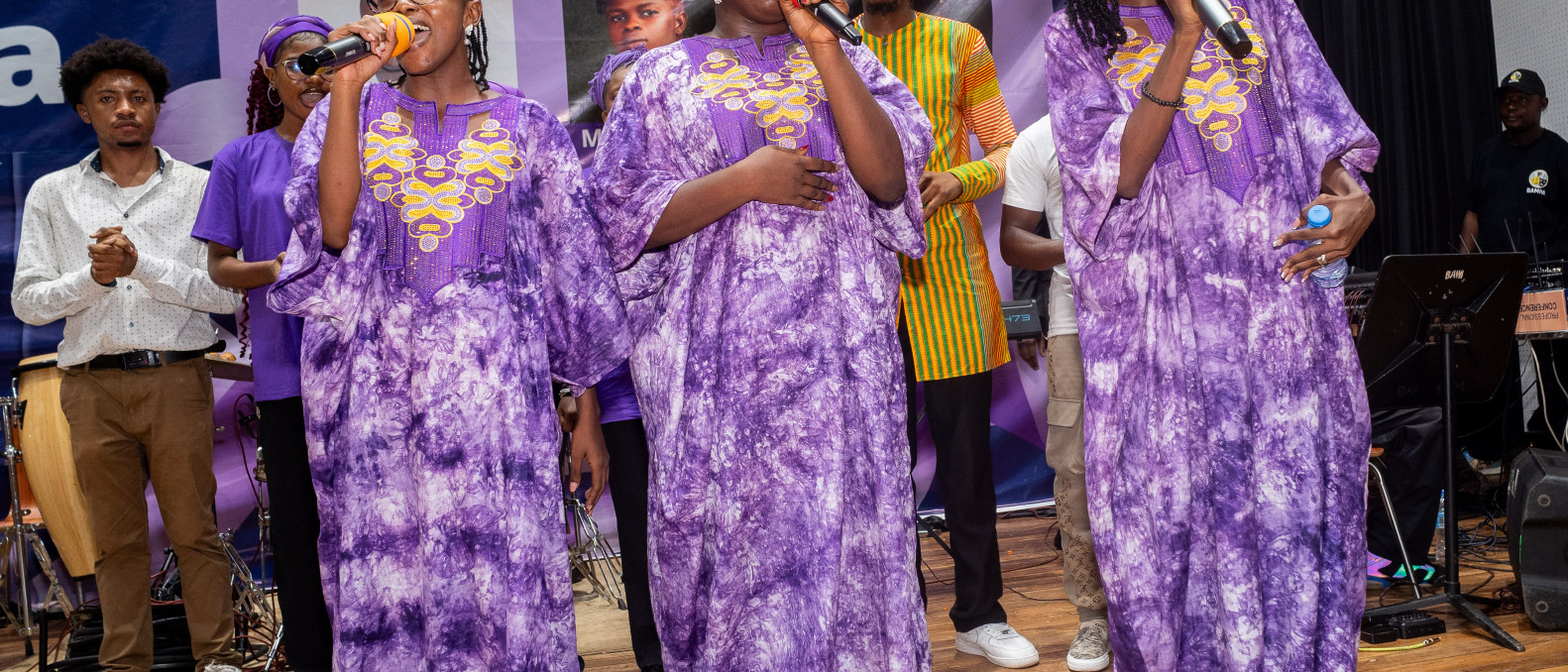 Lyrical Three performing on stage