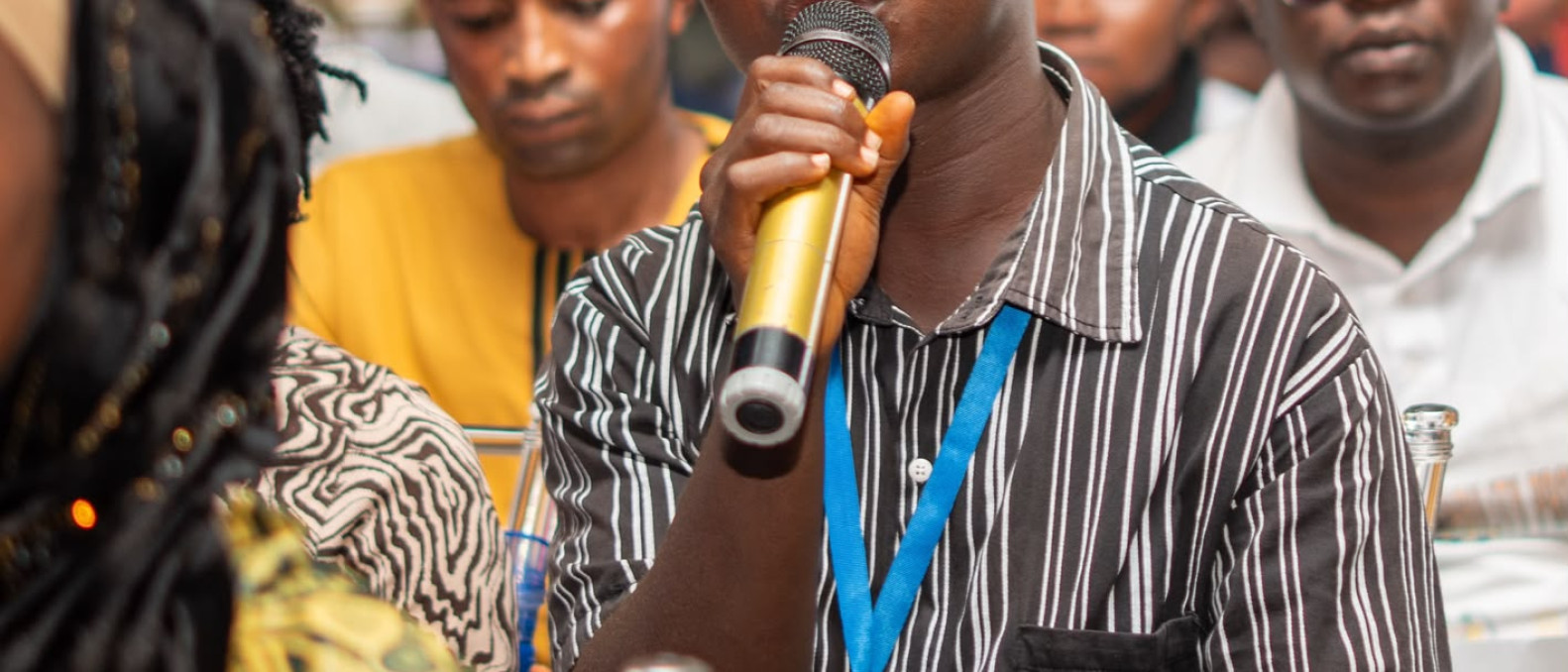 Young people engaging policy makers at the event 