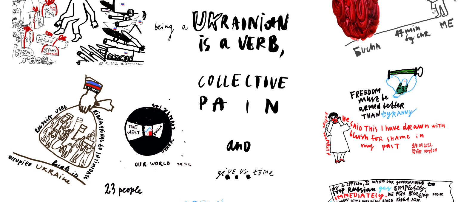 Observing the War exhibition poster 2022