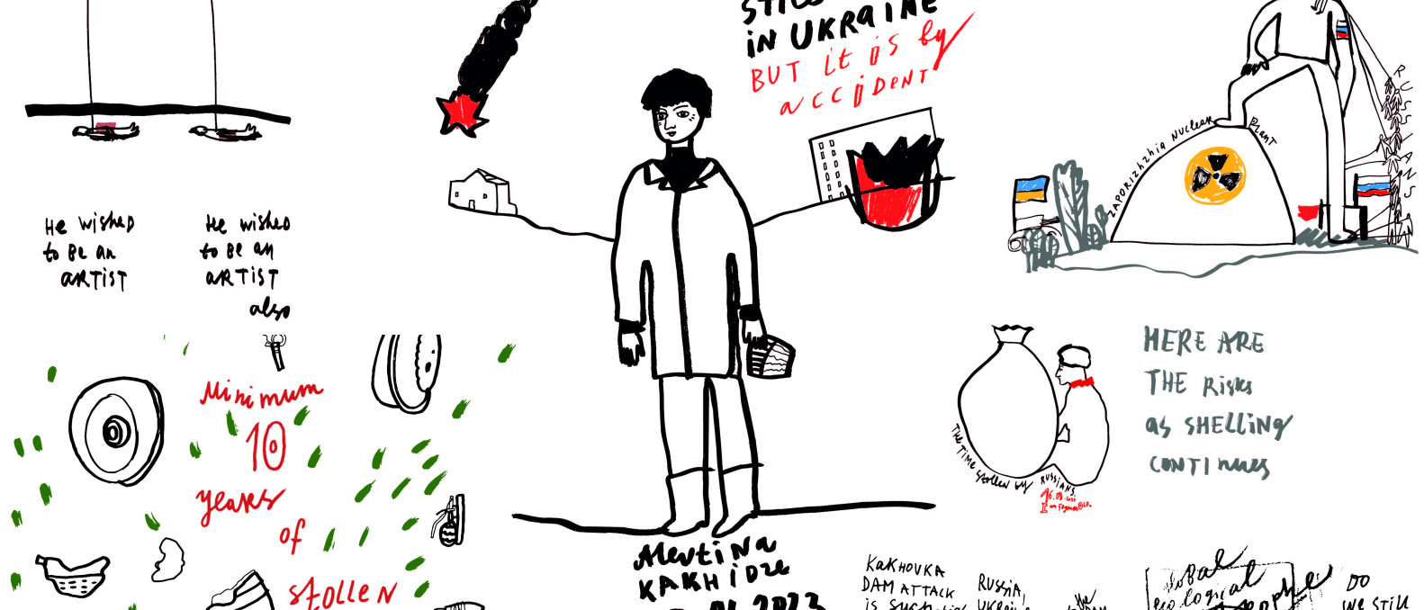 Observing the War exhibition poster 2023