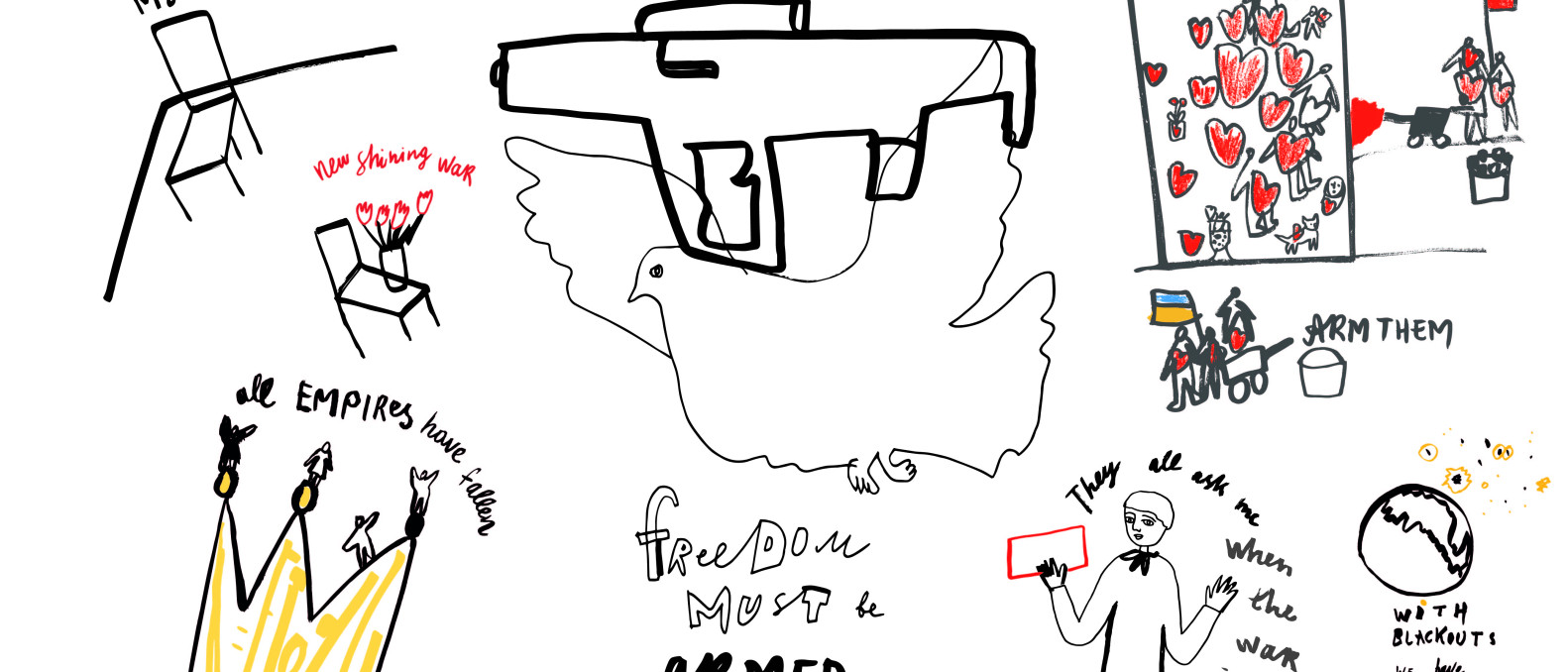 Observing the War exhibition poster 2025