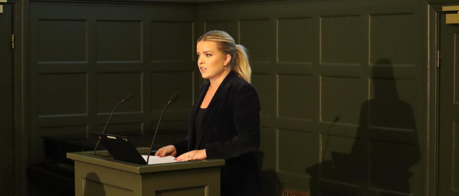 Minister Aslaug Arna, at InvestEU event Iceland