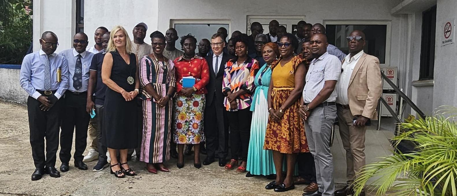 Participants pose for the camera at the event 