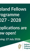 Poster for Applications for the 2027-2028 Ireland Fellows Programme