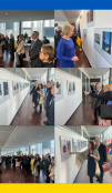 collage of Ukraine exhibition opening