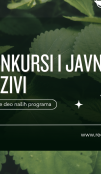 Visual for REDI Serbia with the text: Konkursi i Javni pozivi