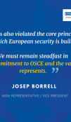 Pictoquote with HR/VP on the importance of OSCE