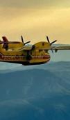 firefighting plane in the air