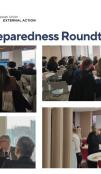 Collage of pictures from the consular crisis preparedness roundtable