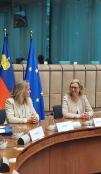 Kaja Kallas and the EEA EFTA foreign ministers signing joint statement