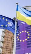 EU and Ukraine flag