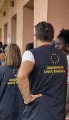 Observers at a polling station