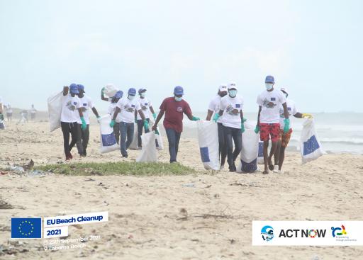 #EUBeachCleanup at Laboma Beach, Accra