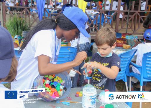 #EUBeachCleanup at Laboma Beach, Accra