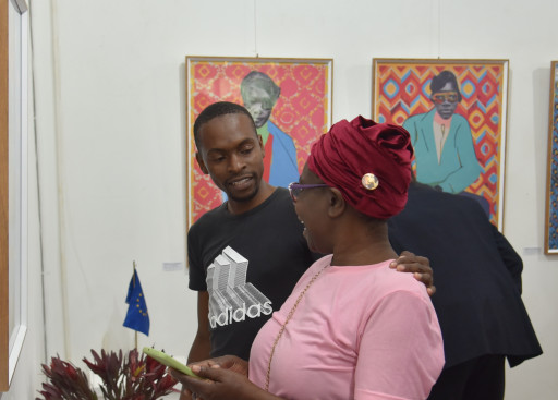 Franklyn and Guest at Exhibition and Calendar Launch