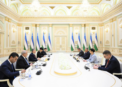 meeting with H.E. Mr Shavkat Mirziyoyev, President of the Republic of Uzbekistan