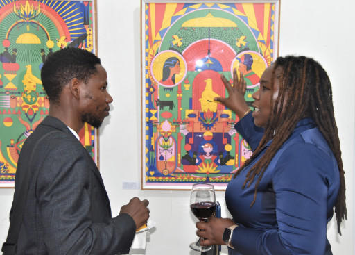 Llomedy and Guest at Exhibition and Calendar Launch