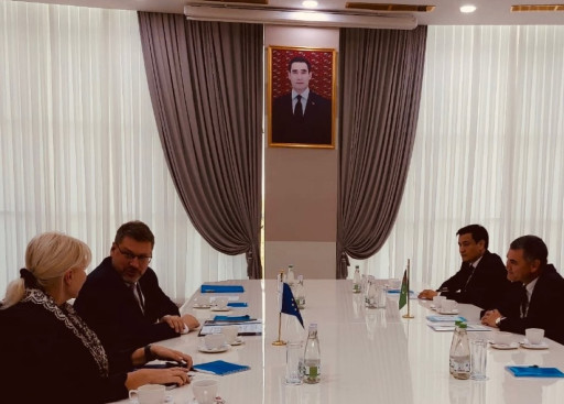 EUSR Eduards Stiprais met with Deputy Prime Minister of Turkmenistan, H.E. Mr  Mammetkhan Chakyev