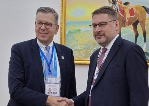 EUSR Eduards Stiprais met with several counterparts, including IOM Director for Central Asia.