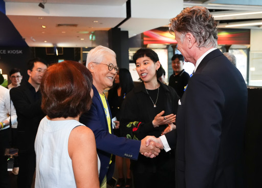 EU Ambassador to Singapore Artis Bertulis with filmmaker Megumi Lim & her parents
