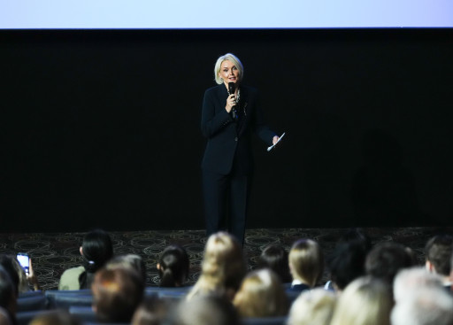 Ambassador of Ukraine to Singapore Kateryna Zelenko addresses audience