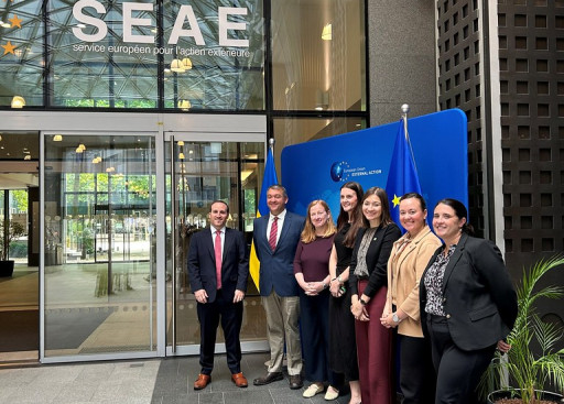 At the European External Action Service HQ, Brussels