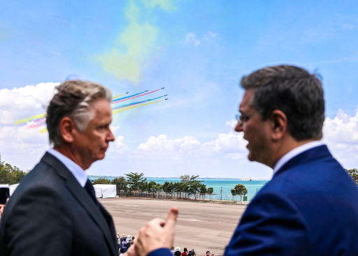 Commissioner with EU Ambassador to Singapore Artis Bertulis