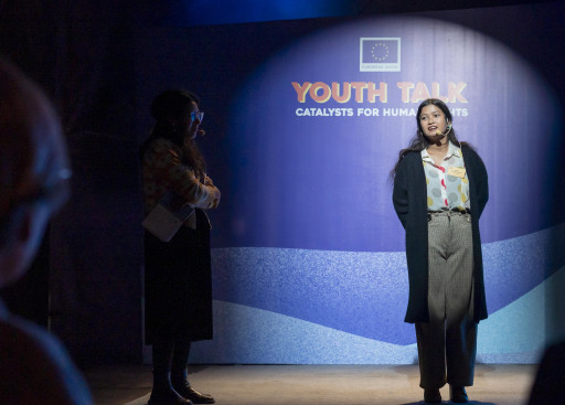 Deepa Bohara Mijar on the stage.