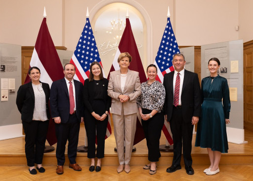 With Latvia's Minister of Foreign Affairs, Baiba Braze, Riga