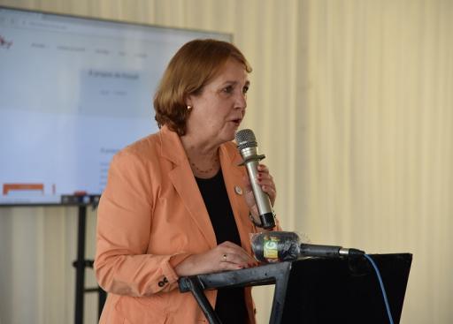 a woman giving a speech 