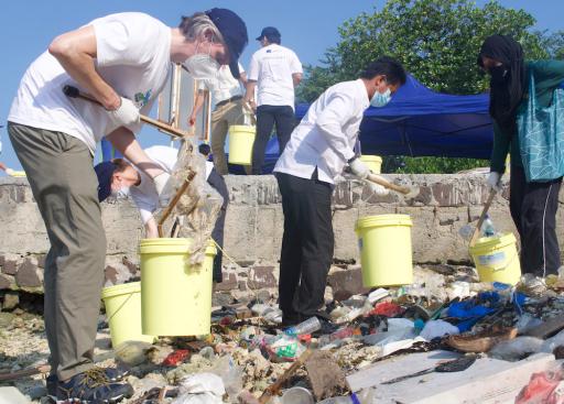 #EUBeachCleanup at Damar Island