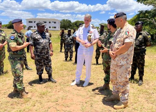 Group of military personnel talking