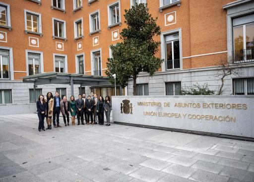 At the Ministry of Foreign Affairs, European Union and Cooperation, Madrid.