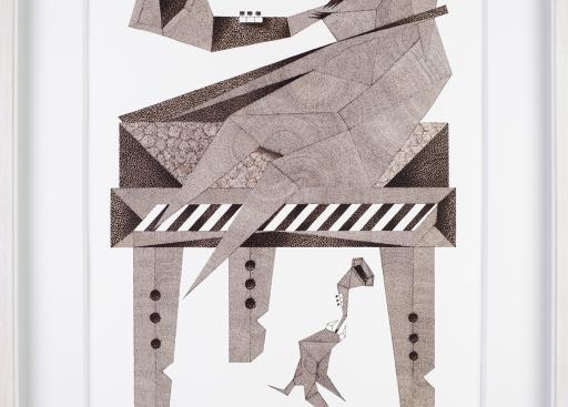 Obra: Dentro de Mi, Piano Grande - Autor: Brandon Ramírez - Exposición Más allá del mural