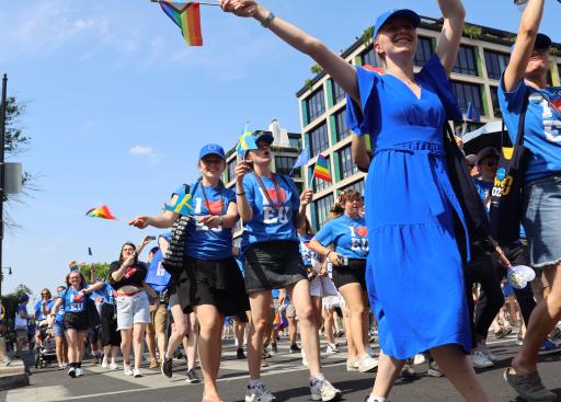 Walkers in the Capital Pride Parade in D.C.