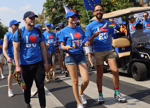 Walkers in the Capital Pride Parade in D.C.